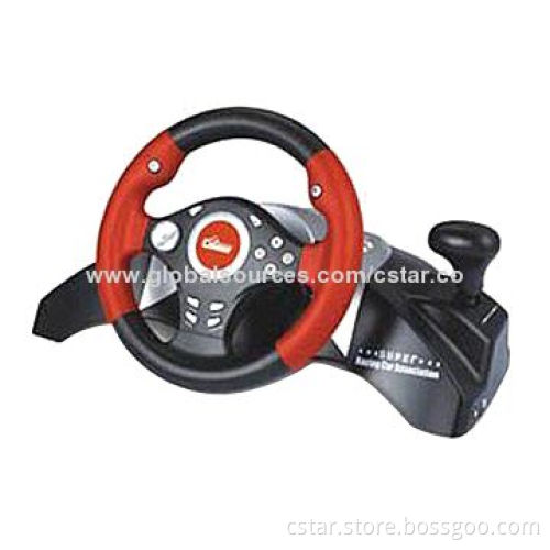 3-in-1 Steering Wheel with 180° Compact Racing Wheel, Vibration Function